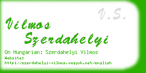 vilmos szerdahelyi business card